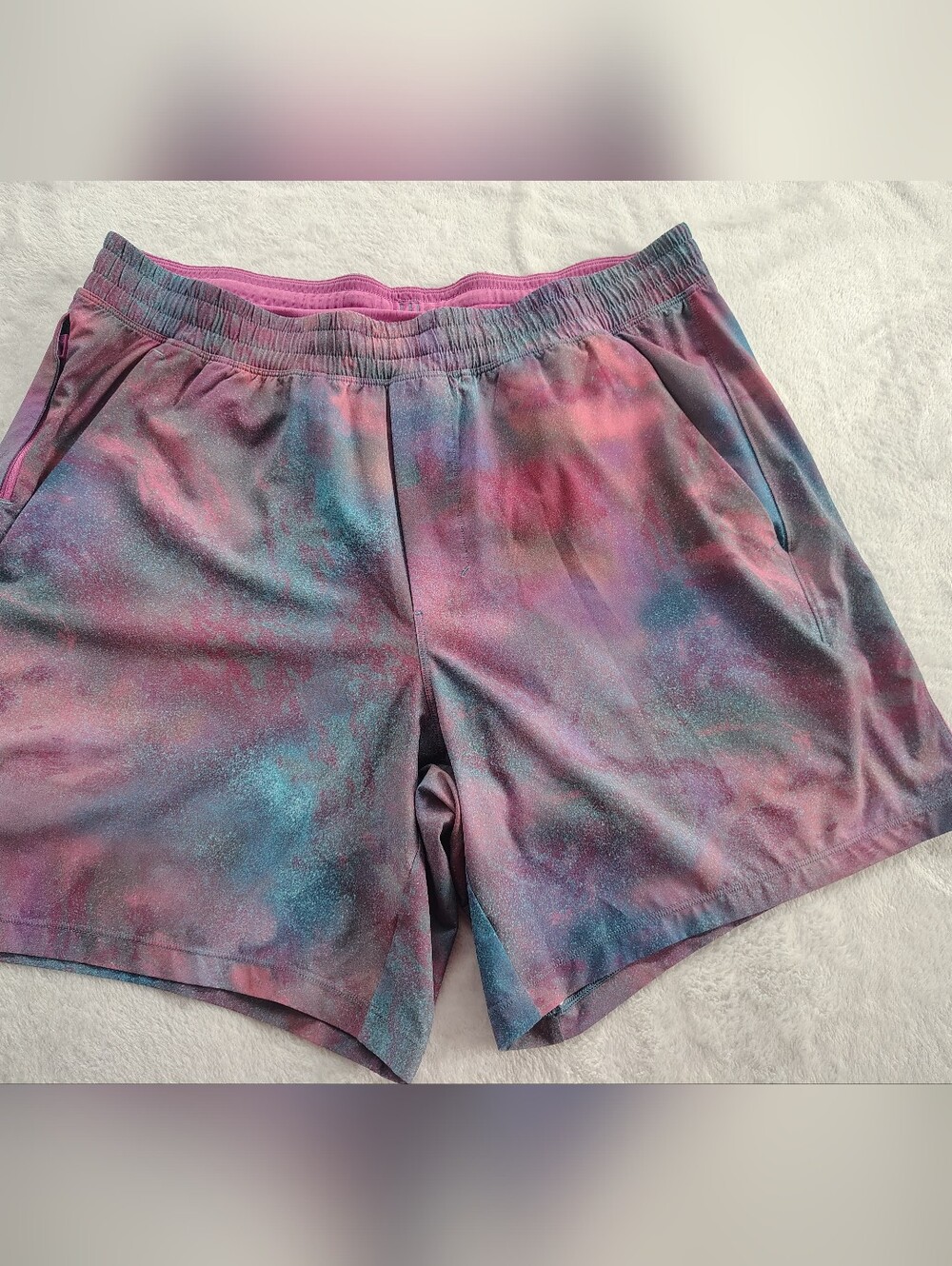 Men’s Tie-Dye Lululemon Shorts - Pink & Blue